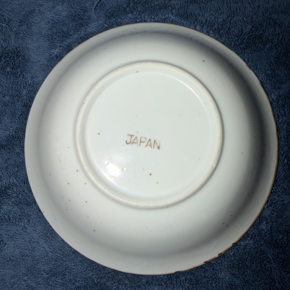 Vintage Otagiri Japan Floral Speckled Stoneware - One Bowl 2" x 7" - Picture 2 of 3